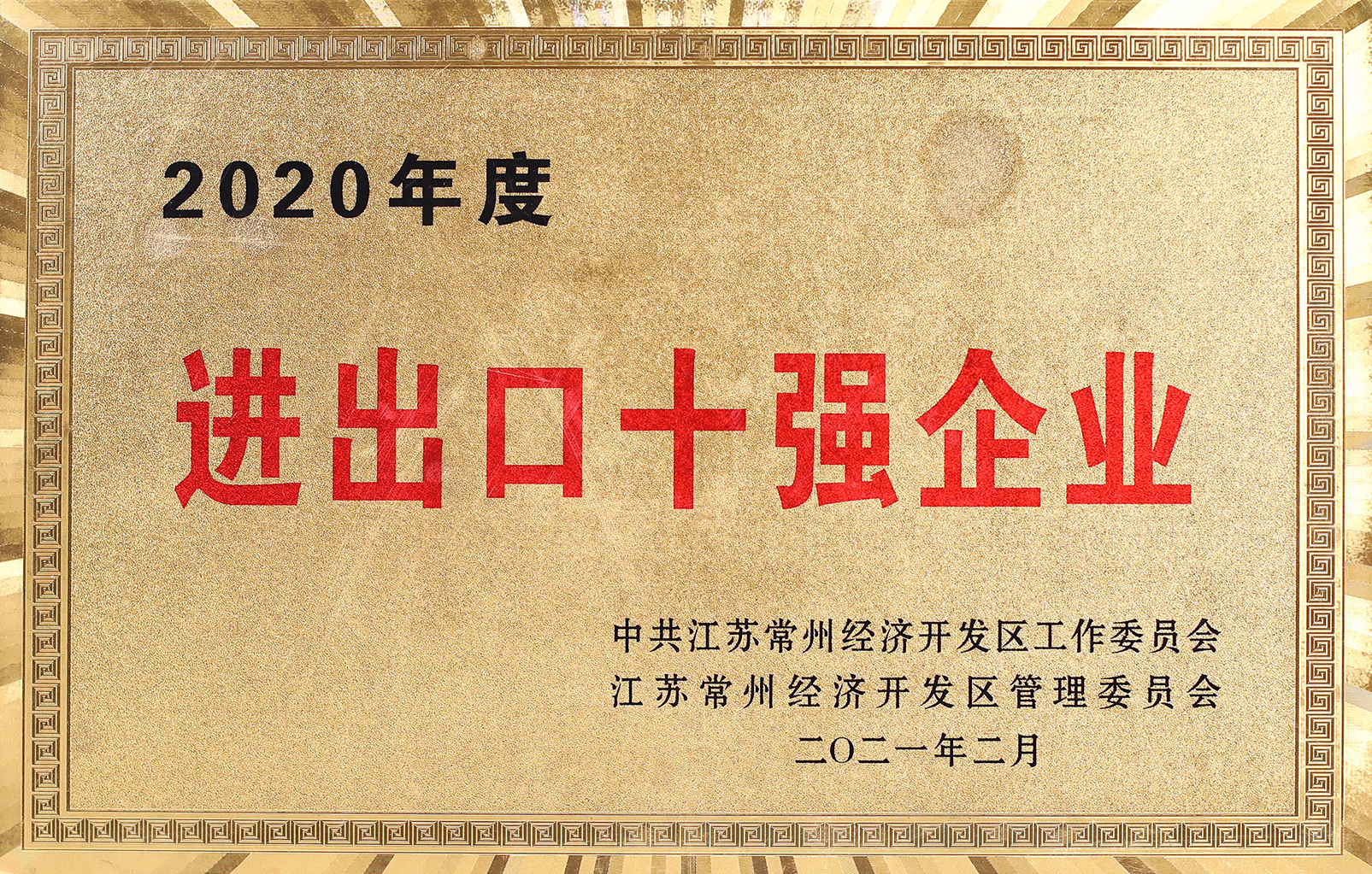 2020年度進出口十強企業